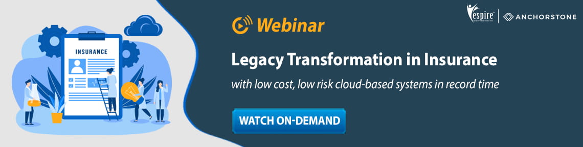 Legacy Transformation in Insurance with low cost, low risk cloud-based systems in record time